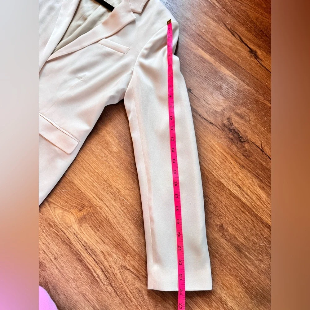 Rag & Bone for Barneys Ivory One Button Tailored Blazer Career Jacket Size 8 - Picture 12 of 16